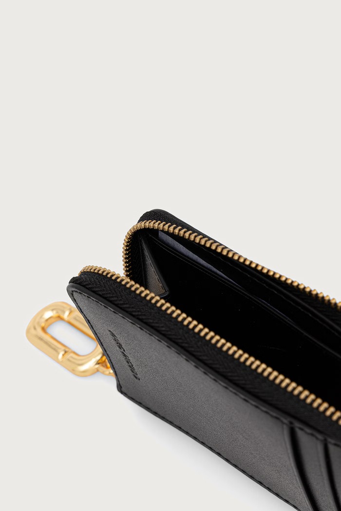 Accesorii MARC JACOBS Portofel pentru femei din piele TOP ZIP MULTI WALLET 2P6SMP018S01 negru