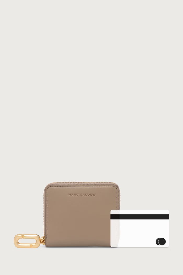 Portfel damski skórzany SLIM COMPACT WALLET MARC JACOBS 2P6SMP017S01 beżowy