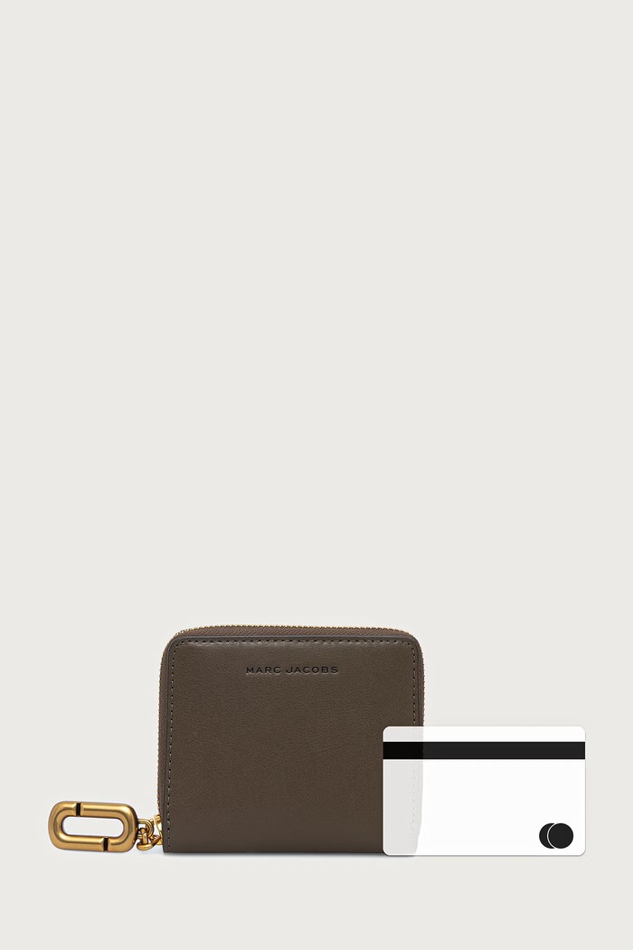 Portfel damski skórzany SLIM COMPACT WALLET MARC JACOBS 2P6SMP017S01 zielony