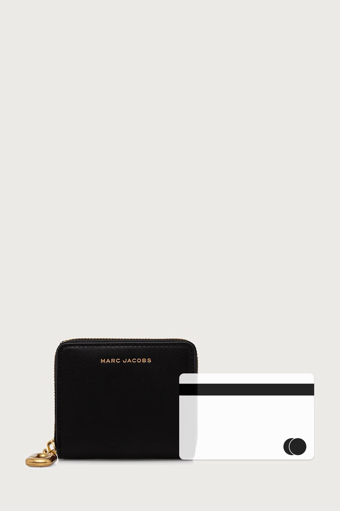 Novčanik za žene od kože SLIM COMPACT WALLET MARC JACOBS crna 2P6SMP017S01