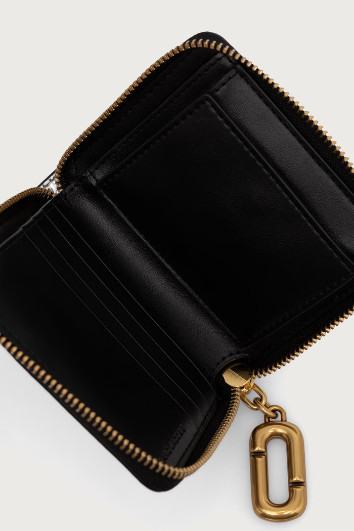 RFID peňaženka detská z imitácie kože SLIM COMPACT WALLET MARC JACOBS 2F6SMP035S02 strieborná
