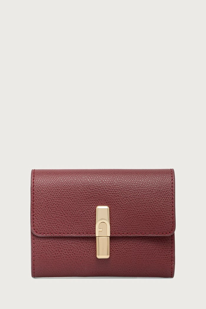 Furla portfel damski skórzany Iride S bordowy WP00564.ARE000.CGQ00