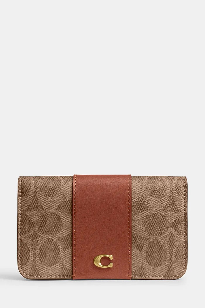 Coach Etui na karty damskie beżowy CFY63