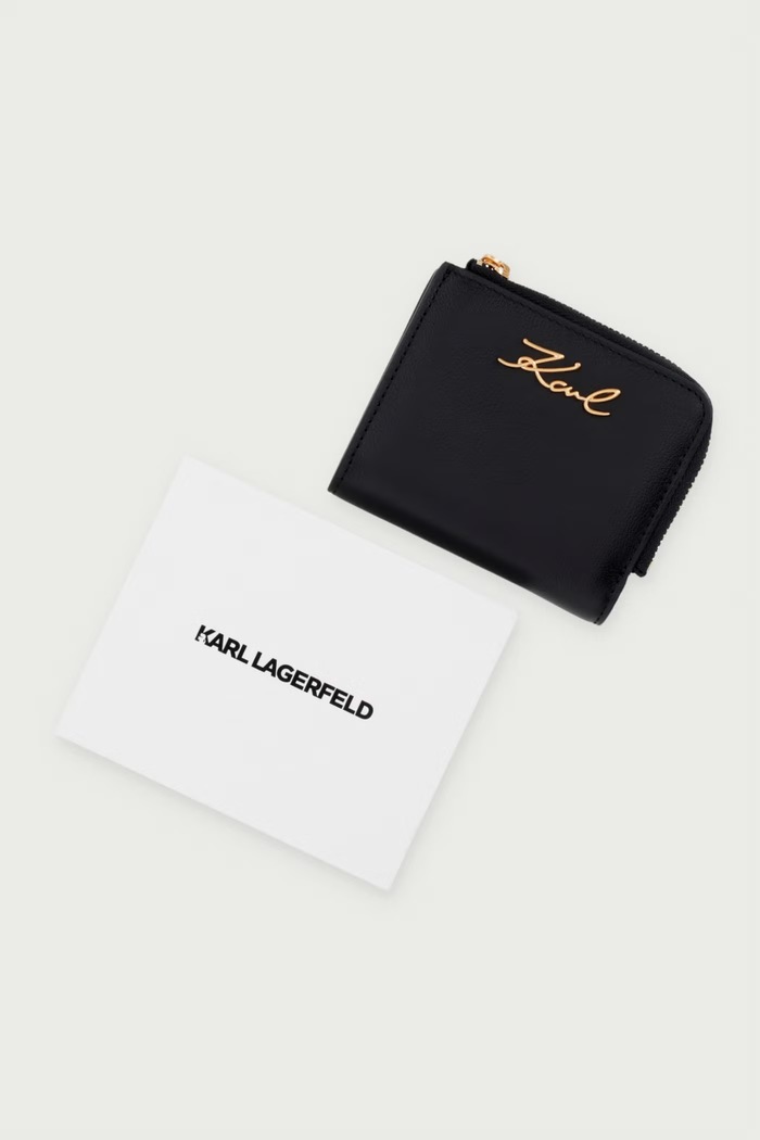 Novčanik za žene od kože Karl Lagerfeld crna B4W32002