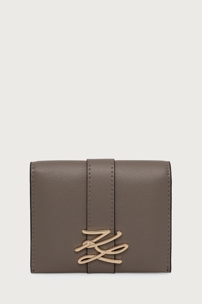 Karl Lagerfeld Etui na karty damskie brązowy B4W32014