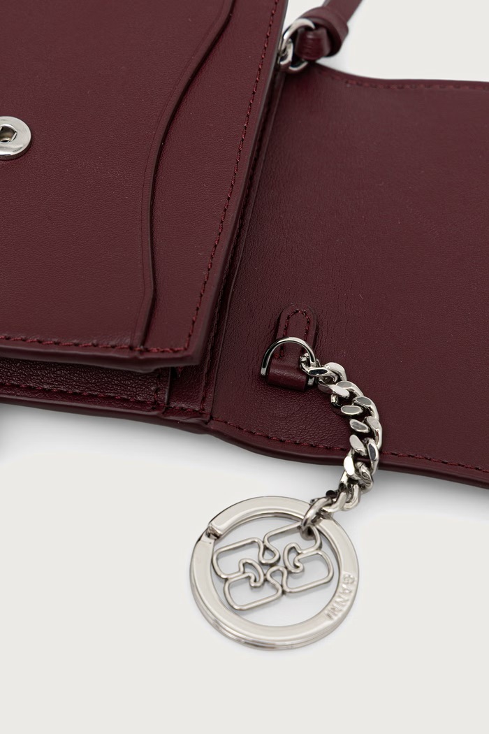 Akcesoria GANNI Bou Card Holder portfel B3010376 bordowy