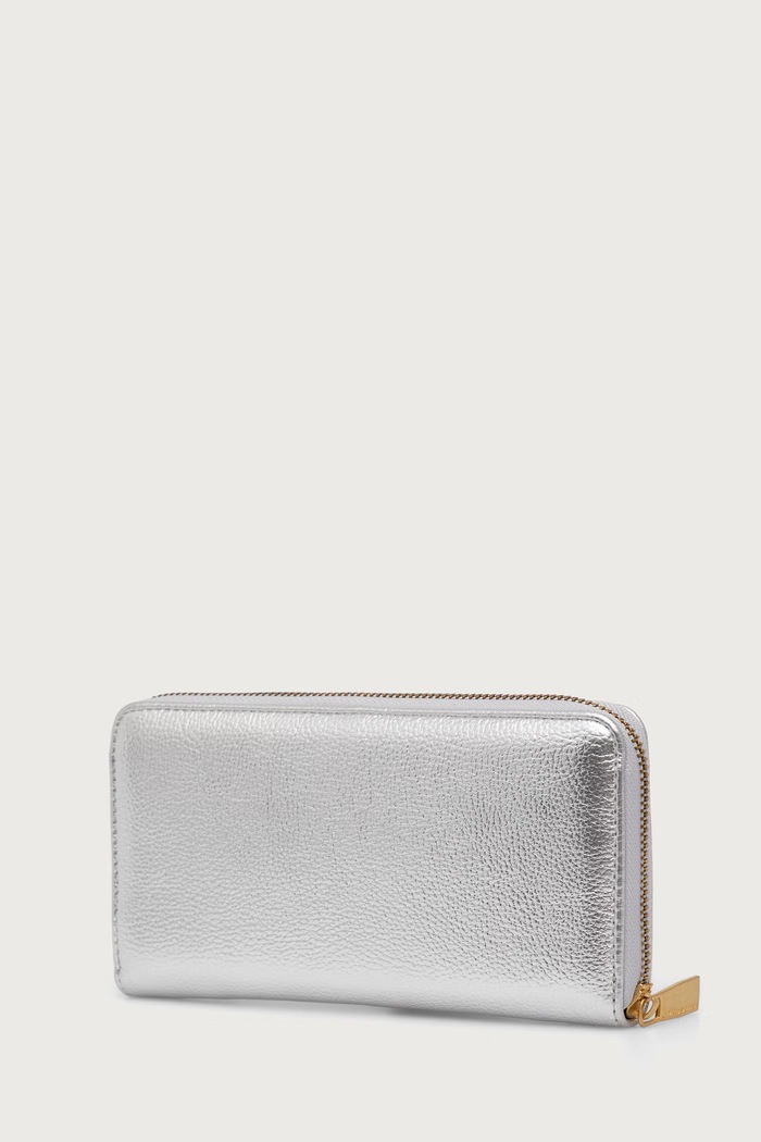 Lola Casademunt portfel damski z imitacji skóry LS2612011 srebrny AW26