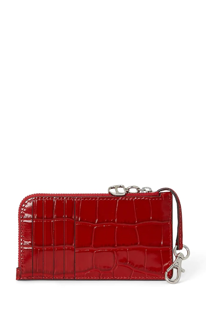 Lauren Ralph Lauren Etui na karty damskie 432P18695 czerwony AW26