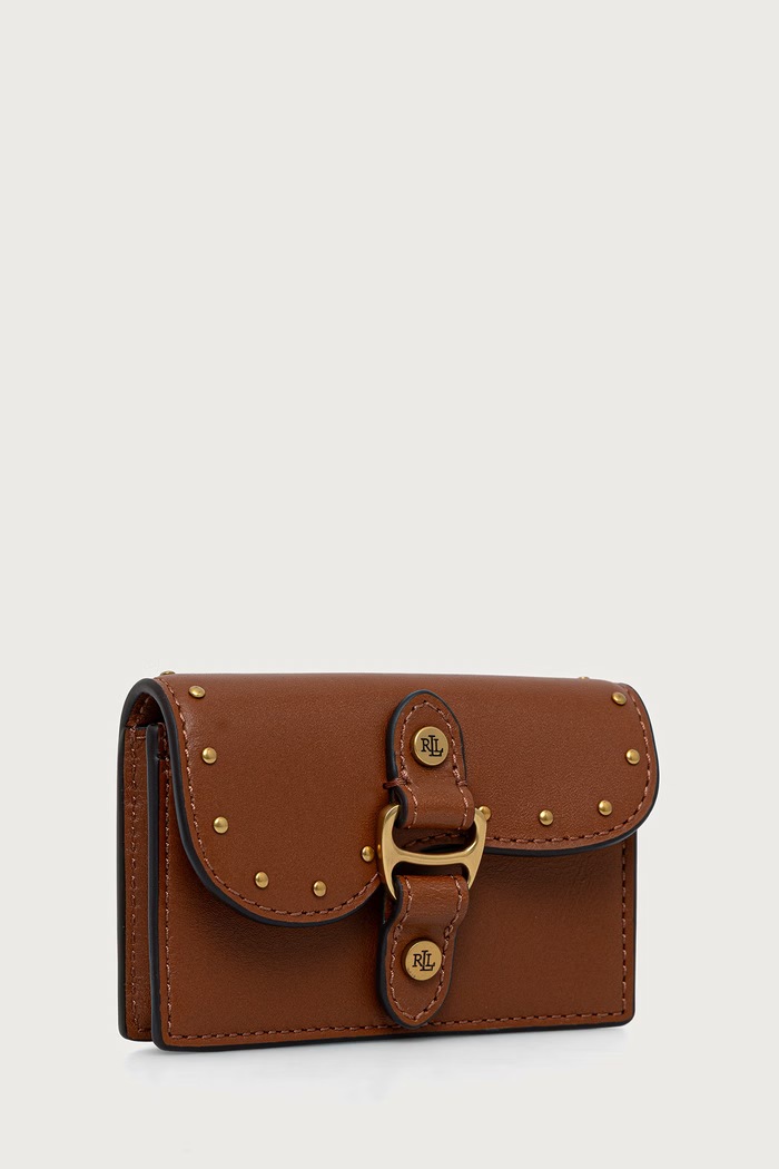 Lauren Ralph Lauren Portfel damski skórzany 432P18694 brązowy AW26