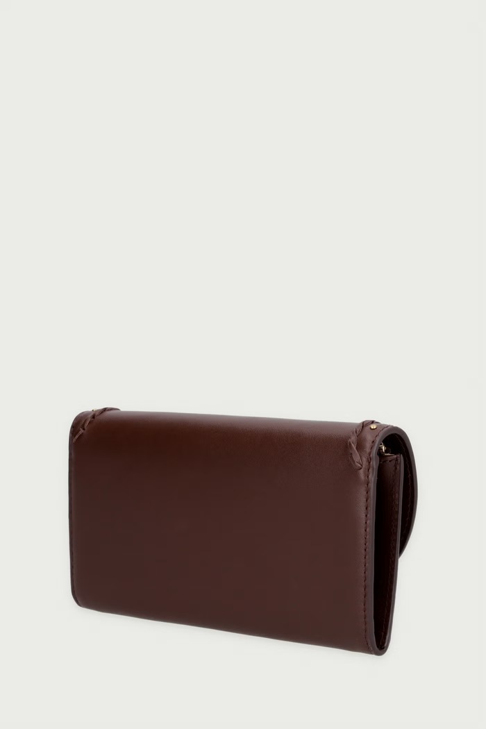 Lauren Ralph Lauren Portfel damski skórzany 432P18693 brązowy AW26