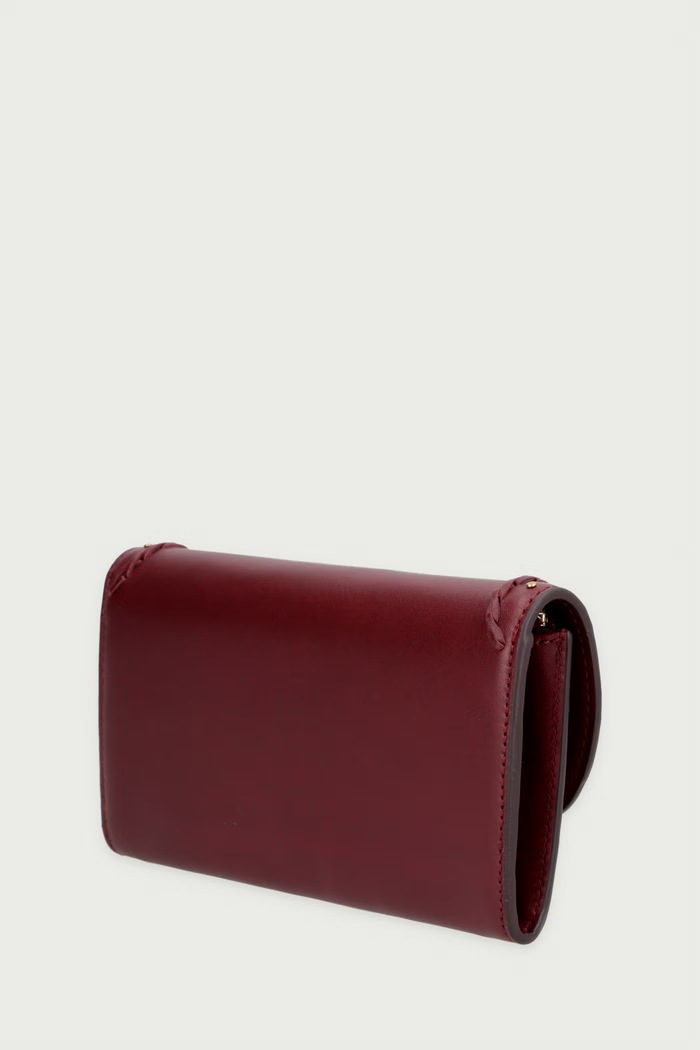 Lauren Ralph Lauren Portfel damski skórzany 432P18693 bordowy AW26
