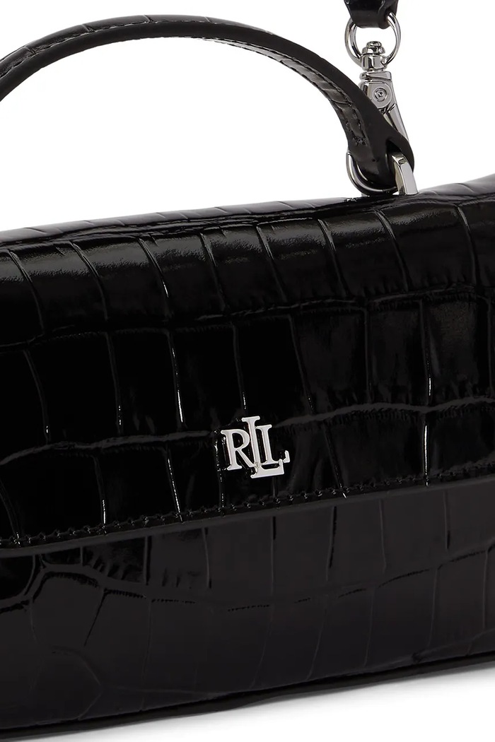 Kopertówka damska skórzana Lauren Ralph Lauren 432P18681 czarny