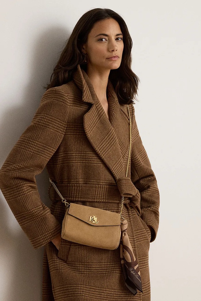 Lauren Ralph Lauren Portfel crossbody damski skórzany 432P18554