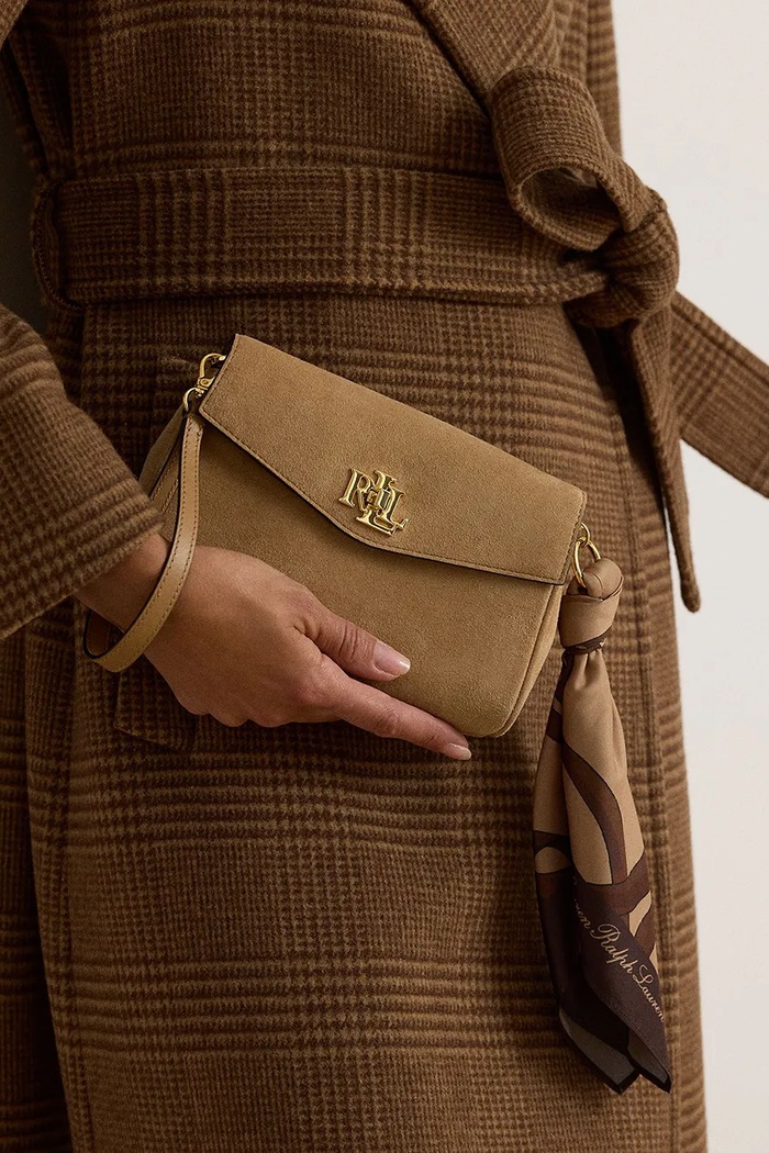 Lauren Ralph Lauren Portfel crossbody damski skórzany 432P18554