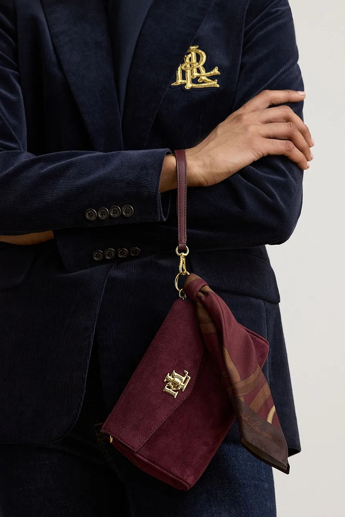 Lauren Ralph Lauren Portfel crossbody damski skórzany 432P18554