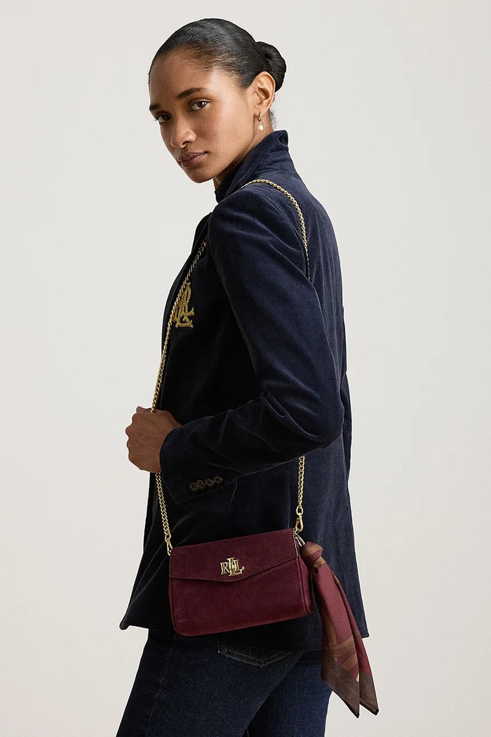 Lauren Ralph Lauren Portfel crossbody damski skórzany 432P18554