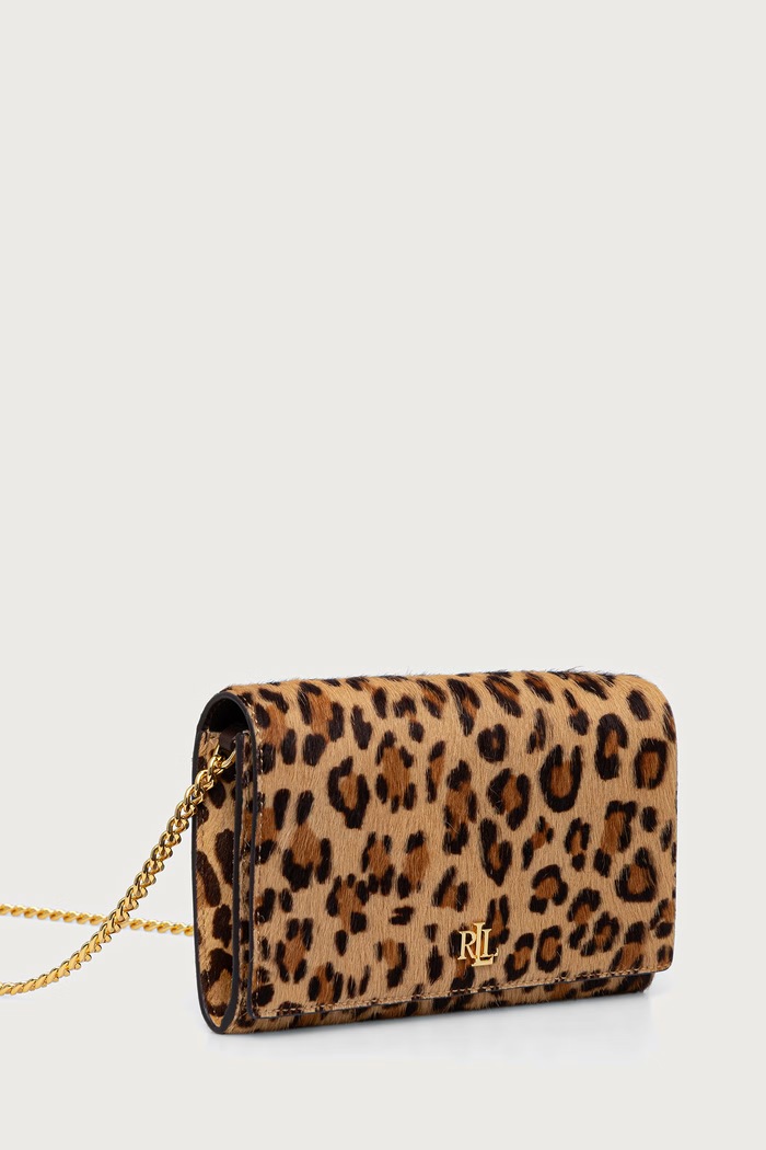 Lauren Ralph Lauren Kopertówka damska skórzana 432P18553 brązowy AW26