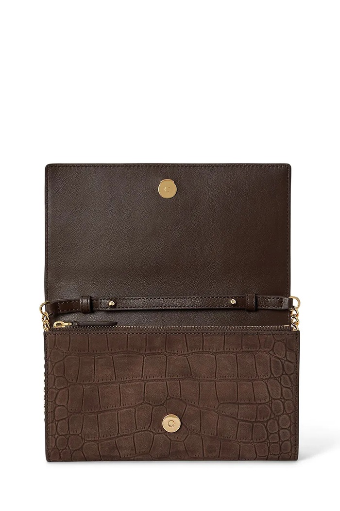 Portfel damski skórzany Lauren Ralph Lauren 432P18552 brązowy