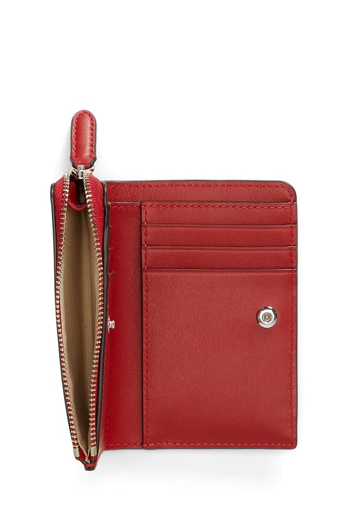 Doplňky Lauren Ralph Lauren Peněženka dámská kožená 432P16735 červená