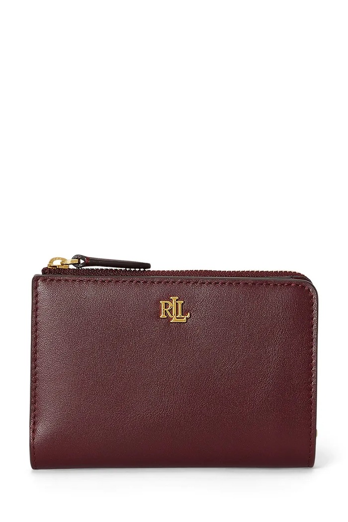 Lauren Ralph Lauren Portfel damski skórzany bordowy 432P16735