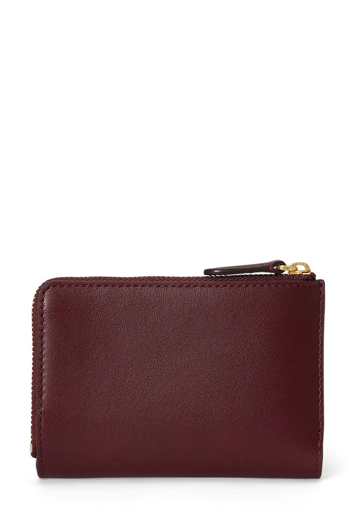 Lauren Ralph Lauren Portfel damski skórzany 432P16735 bordowy AW26