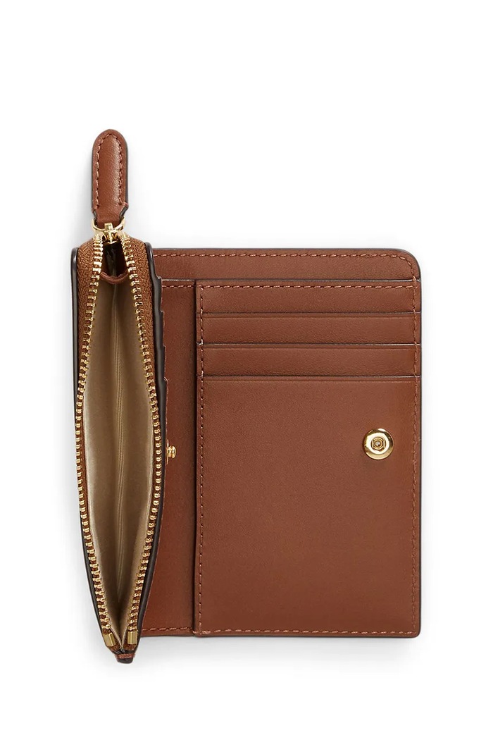 Portfel damski skórzany Lauren Ralph Lauren 432P16735 brązowy