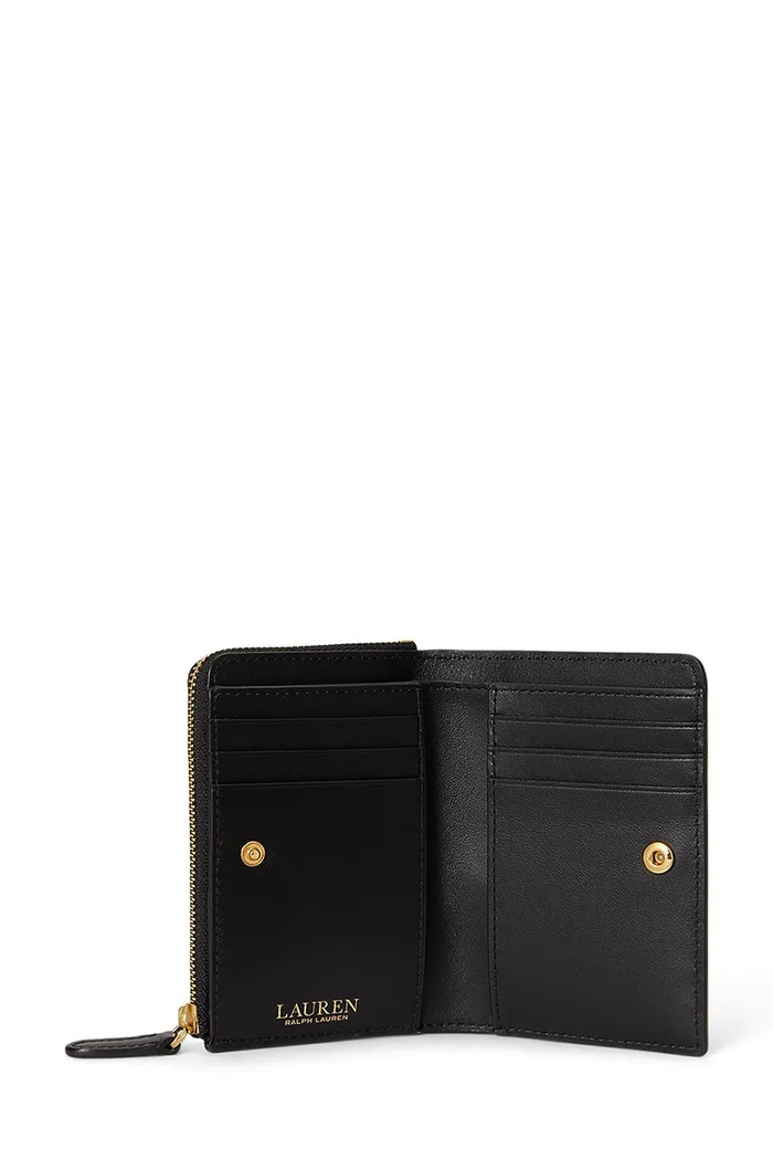 Akcesoria Lauren Ralph Lauren Portfel damski skórzany 432P16735 czarny