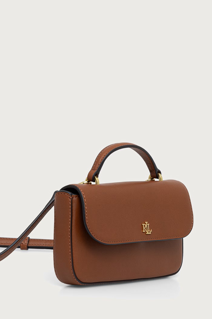 Lauren Ralph Lauren Πορτοφόλι γυναικείο δερμάτινο 432P16733 καφέ AW26