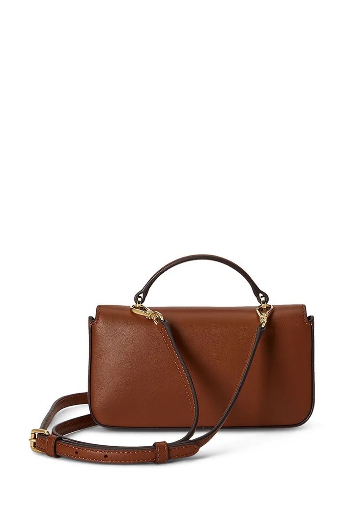 Lauren Ralph Lauren Portfel damski skórzany 432P16733 brązowy AW26