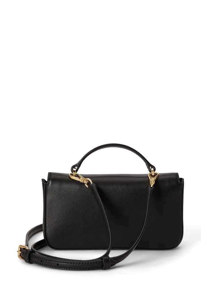 Lauren Ralph Lauren Portfel damski skórzany 432P16733 czarny AW26