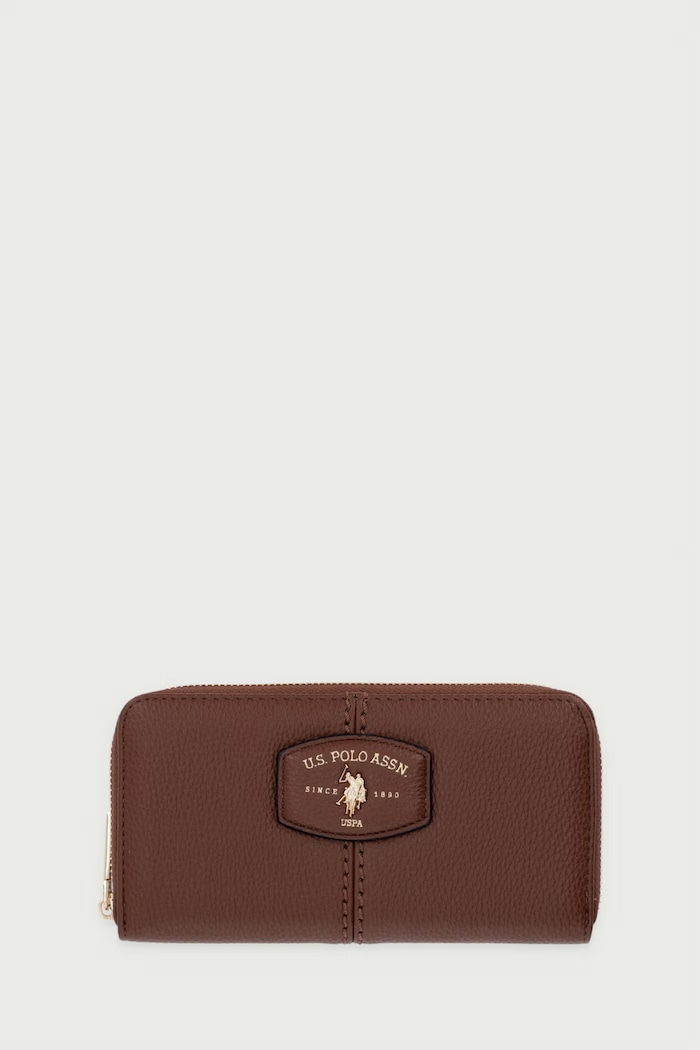 U.S. Polo Assn. Portfel damski z imitacji skóry CHESTNUT brązowy WIU269341WVP