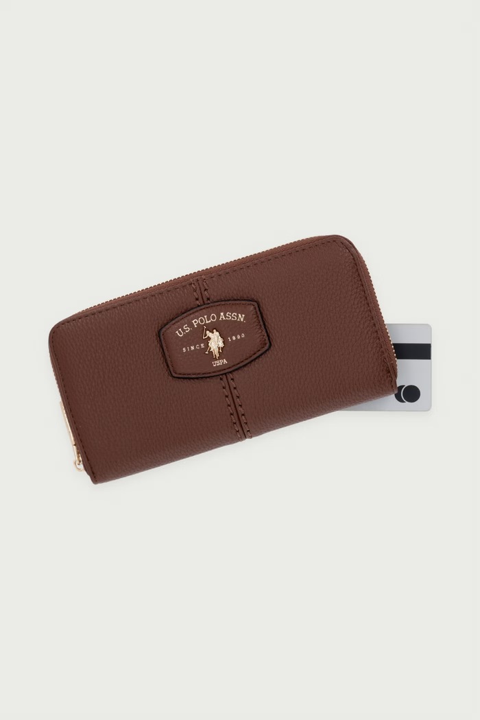 Portfel damski z imitacji skóry CHESTNUT U.S. Polo Assn. WIU269341WVP brązowy