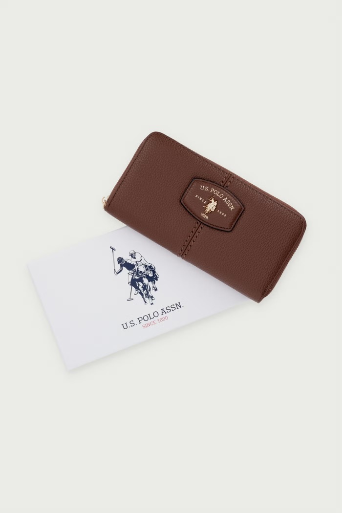 Portfel damski z imitacji skóry CHESTNUT U.S. Polo Assn. brązowy WIU269341WVP