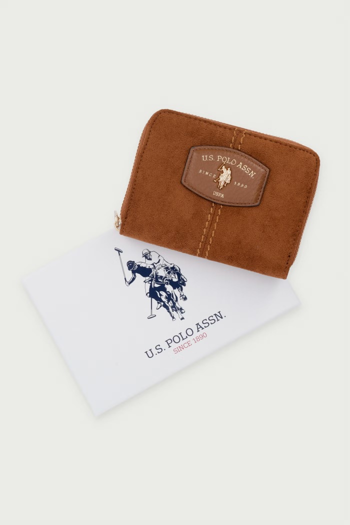 Portfel damski z imitacji skóry CHESTNUT U.S. Polo Assn. brązowy WIU269340WVP
