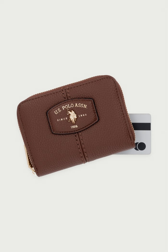 Portfel damski z imitacji skóry CHESTNUT U.S. Polo Assn. WIU269340WVP brązowy