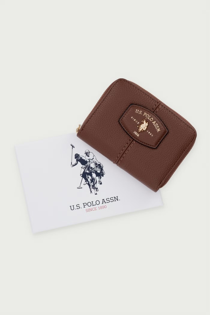 Portfel damski z imitacji skóry CHESTNUT U.S. Polo Assn. brązowy WIU269340WVP
