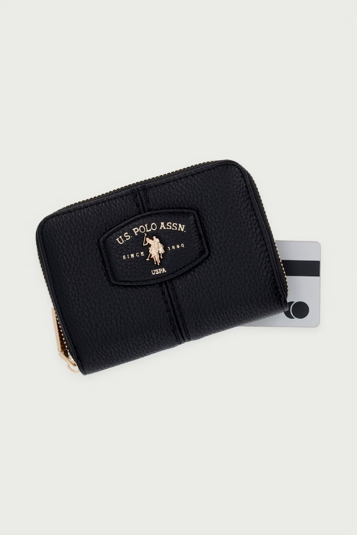Portfel damski z imitacji skóry CHESTNUT U.S. Polo Assn. WIU269340WVP czarny
