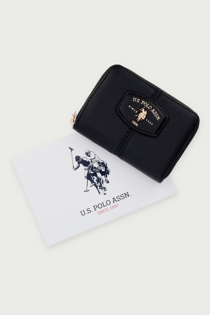 Portfel damski z imitacji skóry CHESTNUT U.S. Polo Assn. czarny WIU269340WVP