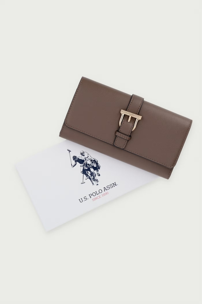 Portfel z imitacji skóry NANTUCKET U.S. Polo Assn. brązowy WIU269324WVP