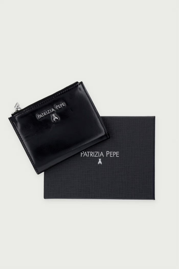 Portfel skórzany Patrizia Pepe czarny 2Q8732.L0002