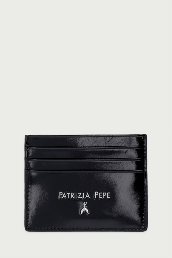 Patrizia Pepe Etui na karty damskie skórzane czarny 2Q7001.L0002