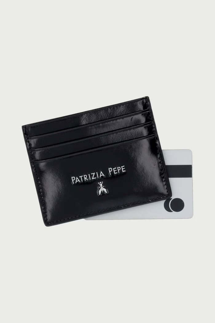 Akcesoria Patrizia Pepe Etui na karty damskie skórzane 2Q7001.L0002 czarny