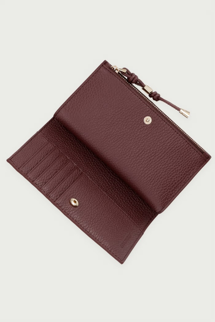 Akcesoria Coccinelle Portfel damski skórzany E2.VKP.11.F1.01 bordowy