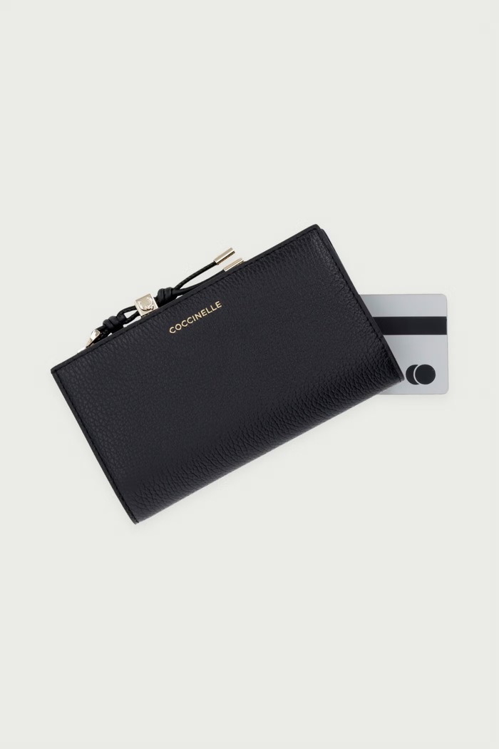 Portofel pentru femei din piele Coccinelle E2.VKP.11.F1.01 negru