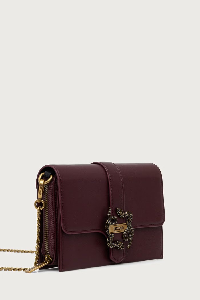 Just Cavalli torebka crossbody damska z imitacji skóry 81RA5PA6.ZSA89 bordowy AW26