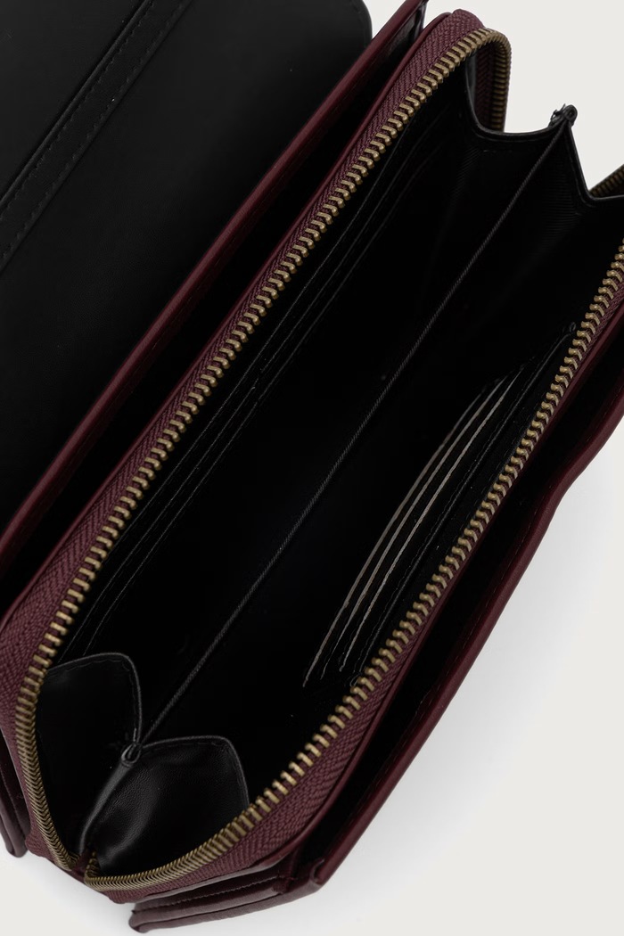Just Cavalli torebka crossbody damska z imitacji skóry 81RA5PA6.ZSA89 bordowy