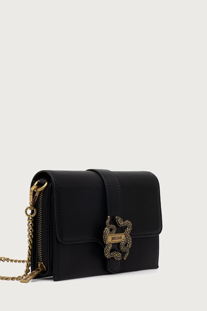 Just Cavalli torebka crossbody damska z imitacji skóry 81RA5PA6.ZSA89 czarny AW26