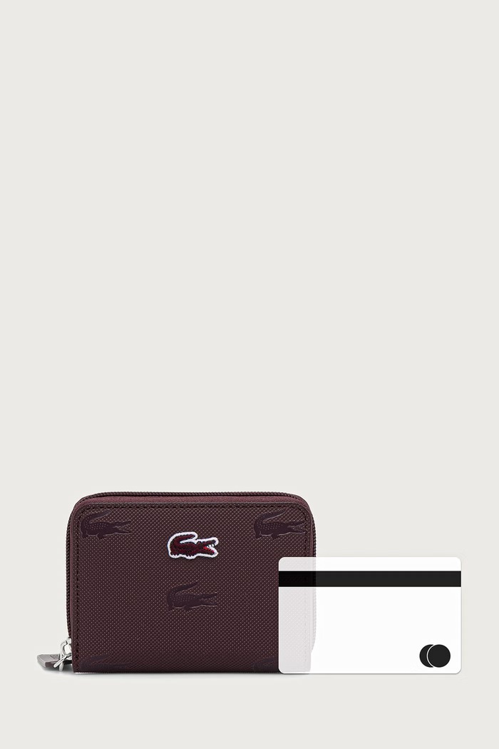Portfel damski Lacoste bordowy NF5507HN.T71