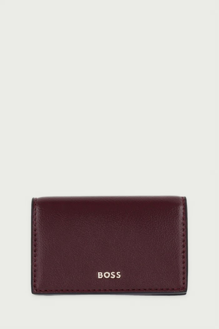 BOSS Portfel z imitacji skóry Sandy Flap C.Holder fioletowy 50573329