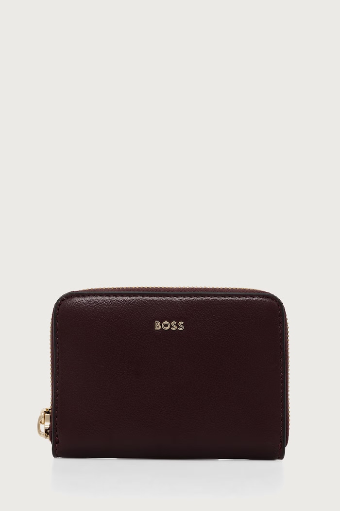 BOSS Portfel damski Sandy Mini Ziparound bordowy 50573328